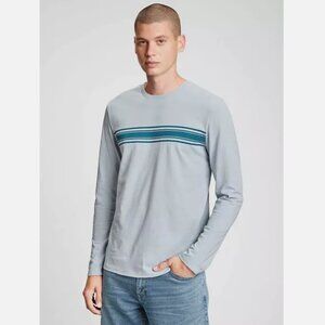 NWT GAP Soft Everyday Stripe Long-Sleeve Tee Shirt T-Shirt 100% cotton Men S M L